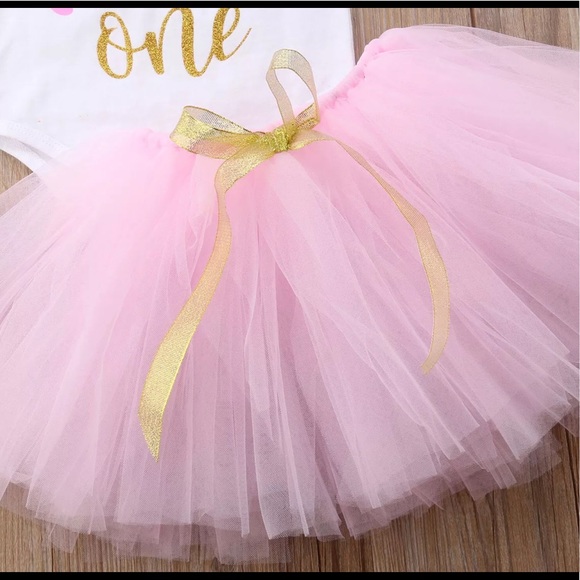 Girl 12-18M boutique 1st Birthday unicorn set NEW - Picture 6 of 7